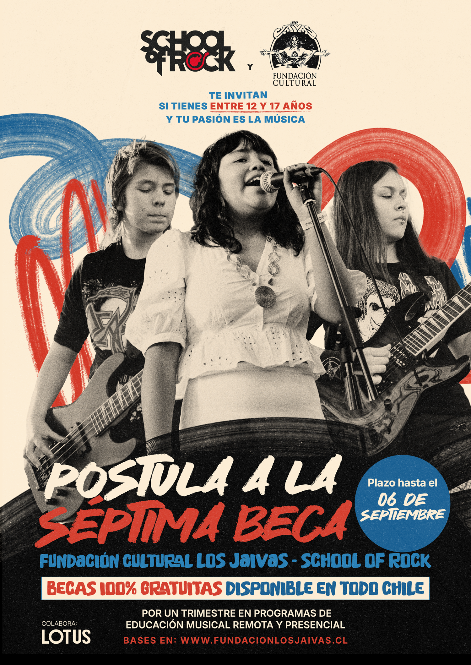 Fundación Cultural Los Jaivas y School of Rock lanzan séptima beca en conjunto
